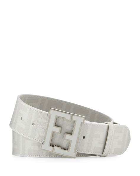 fendi mens zucca ff-buckle belt|white fendi zucca belt.